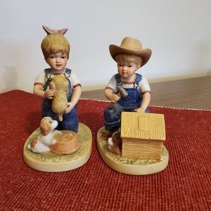 Homco Denim Days "Puppy Love" #1503